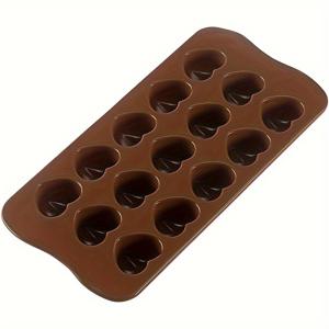 TEMU 1개 하트 모양 실리콘 몰드 - 초콜릿 & 캔디용, 논스틱, 고온 저항, DIY 웨딩 파티용품, 파티 간식, 젤리 & 얼음 조각에 완벽, 식품 등급 재료, 쉽게 청소, 초콜릿 몰드