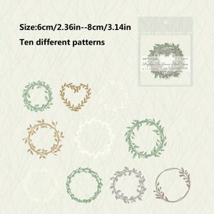 TEMU 스크랩북, DIY 공예지, 저널 & 플래너 장식용 10개 빈티지 꽃 테두리 다이 컷, 잎사귀 디자인의 무광 원형 컷아웃, 카드 만들기 및 창의적인 프로젝트에 재사용 가능, 스크랩북 용품