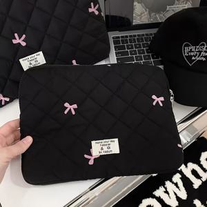 TEMU 1pc 노트북 가방 발레 스타일 활 수 놓은 태블릿 가방 10/11 인치 iPad 13/14 인치 MacBook .6 인치 노트북 슬리브 가방에 적합|노트북파우치|태블릿|노트북가방