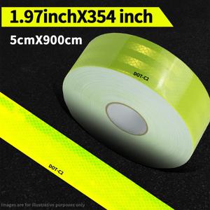 TEMU DOT-C2 고명도 반사 테이프 - 1개, 야간 비전 및 위험 경고를 위한 중량 방수 안전 경고 스티커, 트레일러, 트럭, 자전거, 야외 사용, 위험 경고 스티커|반사 테이프|강력 접착제|실내자전거