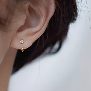 TEMU 1 심플하고 넉넉한 자개 상감 스테인리스 스틸 C자 피어싱 피어싱 네일 나사 귀고리 여성|피어싱