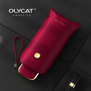 TEMU OLYCAT 6-Rib 유리 섬유 우산, (210T) 천, 플라스틱 손잡이, 패션과 미니멀한 디자인, 휴대용 및 접이식