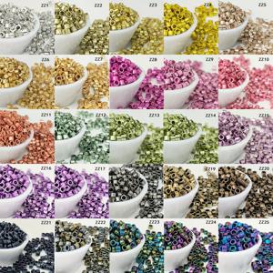 TEMU 9300개, 25색상, 2.5mm 모조 DB 앤티크 비즈 세트, DIY 귀걸이·팔찌·목걸이용 빈티지 스타일 매트 무광 단색 비즈, 프렌치 핸드메이드 공예용