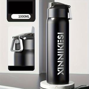 TEMU 1000ml/600ml 스테인리스 스틸 보온 물병, 와이드 마우스 핫&콜드 음료용, 헬스 & 사이클링 컵, 야외 스포츠 휴대용 텀블러, 차량 친화적 더블 레이어 진공 단열 보틀, 대용량 휴대용 머그컵, 하이킹 & 여행용 쿨링 템퍼, 얼음 같은 음료 가능|텀블러|트래블보틀