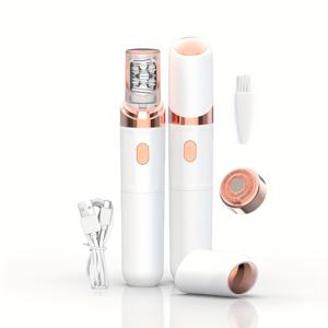 TEMU 콘두로마 2-in-1 전기 왁스 제거기 및 면도기, 여성용 USB 충전식 얼굴 왁스 제거기 18개의 족집게, 얼굴, 다리, 비키니, 팔에 모든 피부 타입에 부드럽게 사용할 수 있는 350mAh 리튬 배터리, 4-12V