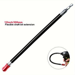TEMU GEINXURN 12인치 플렉시블 샤프트 비트 익스텐션 - 300mm 길이 소프트 액슬 드라이버용 - 크롬 바나듐 강철 - 육각 헤드 - 조립 필요 없음