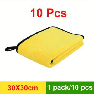 TEMU 10pcs 마이크로파이버 청소용 천, 다목적 가정용 래그, 재사용 가능한 주방 수건, 창문 와이퍼, 차량 세척 수건, 먼지 제거 천, 슈퍼 흡수성, 차량 관리 및 가정용품과 함께