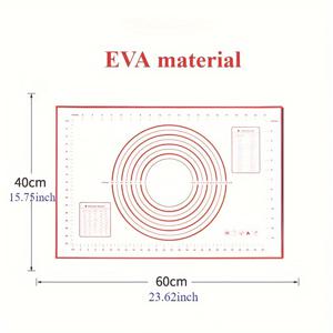 TEMU 1pc 대형 EVA kneading pad scale - 피자, 케이크 및 빵 도우를 위한 미끄럼 방지 표면, 식품 안전한 실리콘 재질, 베이킹 및 과자 작업에 이상적, 베이킹 필수품|장식 주방 매트|미끄럼 방지 매트