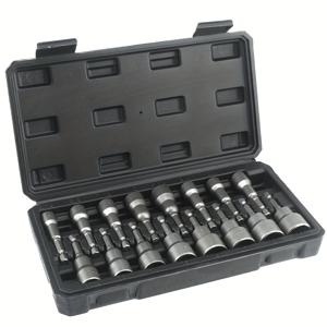 TEMU 12/16개 1/4인치 퀵 릴리스 자석 너트 드라이버 세트, 강철 임팩트 파워 육각 너트 드라이버 드릴 비트 마스터 키트, SAE 및 메트릭, 튼튼한 보관 케이스 포함