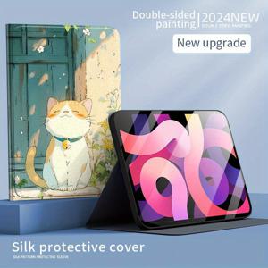 TEMU 삼성 갤럭시 탭 A9+/A9/A8/A7/S6 라이트/S7+/S8/S8+/S7FE/S8+/S9Fe/S9/S9+/S9FE+용 접이식 태블릿 케이스, 다각도 시청, 낙하 방지, 자동 깨우기/잠자기 기능, 매력적인 새끼 고양이 디자인과 종, 태블릿 보호 케이스 | 장식용 태블릿 케이스 | 매끄러운 마감 커버