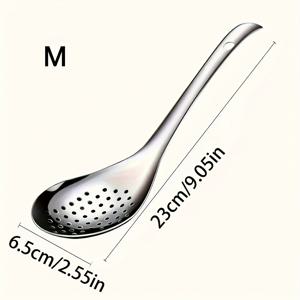 TEMU 1개 내구성 있고, 쉽게 청소할 수 있는 레스토랑 등급 주방 도구 및 용품 스테인리스 스틸 체, 주방 만두 국수 낚시 숟가락 드레인 오일 프라이 콜랜더