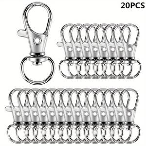 TEMU 20/50pcs PUCXOBE 스윌로우 게코 클로 클래프, DIY 공예, 키체인, 란야드, 가방 및 지갑 태그용 고품질 금속 합금, 1.26