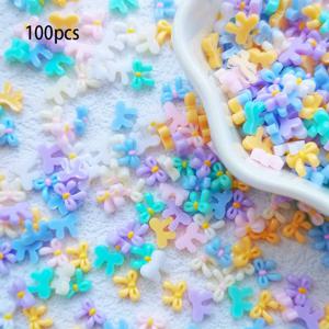 TEMU 60/100개 컬러 미니 리본 라인스톤 네일 아트-혼합 수지 크리스탈 패치, DIY 공예, 스크랩북 및 웨딩 장식에 적합합니다.
