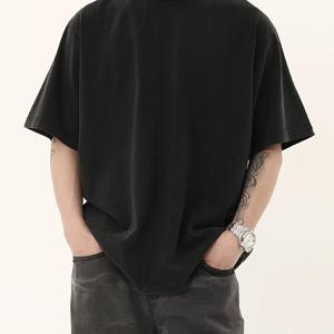 TEMU 캐주얼 폴리에스터 성인용 티셔츠 - 폴리에스터 95%, 엘라스테인 5% 크루넥 반팔 티, 단색, 중간 신축성 니트 원단, 여름 착용