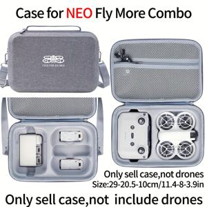 TEMU Porseejie DJI Neo & Fly More 콤보 드론 케이스 - 튼튼한 나일론 휴대용 보관 가방, 어깨끈, 보호 액세서리 및 안전 운송용 폼 인서트 포함