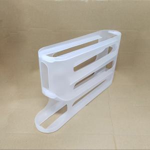 TEMU 대용량 4단 슬라이드 계란 보관함 - 자동 롤링, 냉장고 측면 문용 사다리 디자인, 튼튼한 PP 소재|냉장고|냉동고|계란찜기