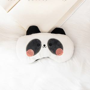 TEMU 남녀공용 부드러운 플러시 판다 수면 마스크 - 무향, 조절 가능한 눈가리개, 불면증 완화, 여행 및 낮잠용