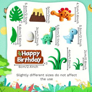 TEMU LAVENTY 커스터마이즈 공룡 테마 생일 케이크 탑퍼 장식 - 반짝이는 별이 있는 수지 공룡 파티 장식, 조립 필요 없음, 성별 공개, 테마 파티 및 케이크 장식에 완벽함, 공룡 파티 장식, 테마 이벤트 액세서리, 반짝이는 별 액센트, 세부적인 공룡 디자인