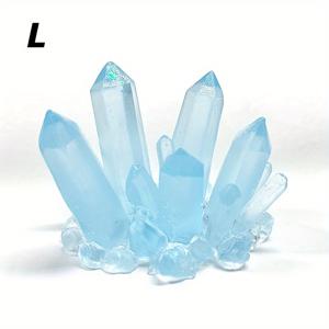 TEMU 1pc 아쿠아리움 컬럼 크리에이티브 데코, 레진 소재로 제작, 빛나는 스파크링 그라데이션, 다양한 크기 제공, 거실 데스크탑, 정원 파티오, 어항 장식 풍경 Pebbles에 적합