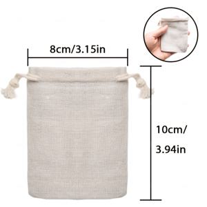 TEMU GDGDSY 40개 팩 리넨 삼베 끈 봉투, 3x4 인치 재사용 가능한 향 주머니 주머니 보석, 차, 웨딩 & 파티 선물, 작은 선물 포장