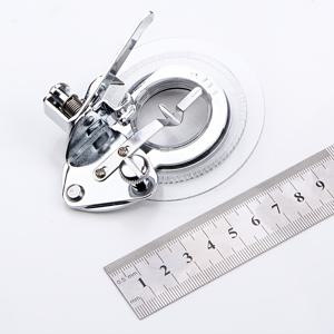 TEMU 1개 다기능 재봉틀 압력 발, 데이지 자수 부착물, 사용하기 쉬운 원형 재봉 도구, 투명 및 실버 그레이