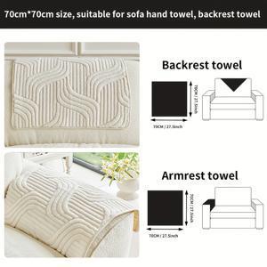 TEMU 1pc 현대 자카드 T-쿠션 소파 커버, 두꺼운 미끄럼 방지 벨벳 가구 보호대, 기계 세척 가능, 팔걸이에서 섹셔널 소파까지 애완 동물 친화적인, 가정 및 사무실 장식 - 폴리에스테르 100%