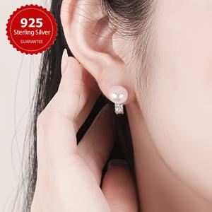 TEMU 반짝이는 0.6캐럿 모이사나이트 귀걸이 925 스털링 실버 천연 결혼식 귀걸이 발렌타인데이 선물 여성용 고급스러운 럭셔리 브라이덜 쥬얼리 사랑하는 이에게 최고의 선물