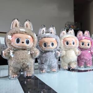 TEMU 보호 케이스, 방진 쉘, 1인형 몬스터 시리즈 아크릴 투명 보호대, 클리어 플라스틱 먼지방지 펜던트 액세서리, 수집용 피규어 보관함 (인형 미포함)