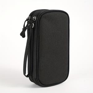 TEMU 전자 액세서리 정리 케이스, 폴리에스터 여행용 케이블 관리 가방, 이중 층, USB 플래시 드라이브, 헤드폰, 외장 하드 드라이브를 위한 안전한 수납 공간