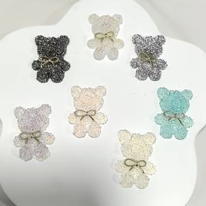 TEMU 7pcs 스파클링 레진 찬스, 리본이 달린 DIY 공예 장식, 다양한 색상, 크리스마스 장식 장식