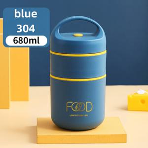 TEMU 1pc 스테인레스 스틸 원통형 점심 상자, 손세탁 가능, 전기 주방용기, 사무직원 및 학생을 위한 휴대용 수프 컵, 전기 필요 없음, 학교로 돌아가기