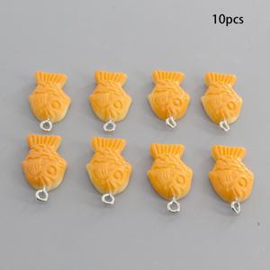 TEMU 10개 시뮬레이션 만화 물고기 케이크 레진 참 귀여운 작은 물고기 빵 DIY 귀걸이 키체인 목걸이 펜던트 쥬얼리 만들기