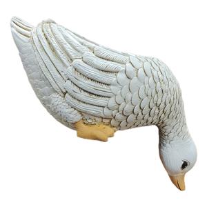 TEMU 1pc 클래식 레진 오리 플랜터, 불규칙한 모양의 바닥 마운트 데코레이션용 보나이 나무용 포트, 가정용 야외 정원 잔디 및 실내 아트 데코에 적합, 연못 및 수조 조경에 다용적