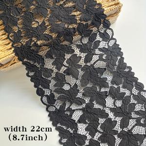 TEMU 1 롤 나일론 탄성 스트레치 레이스 리본, 다색 팩 의류 액세서리, DIY 공예, 재봉 용품 - 블랙, 화이트, 핑크, 라이트 블루, 라이트 그린, 옐로우