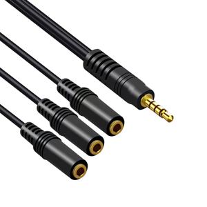 TEMU 4-구역 3.5Mm 원-투-두 오디오 케이블 원점 세븐-드래그 네-구역 다섯-공유 케이블 컴퓨터 휴대폰 헤드셋 확장 Av 케이블