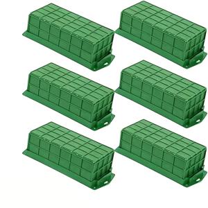 TEMU 꽃 장식용 6개 그린 폼 브릭, DIY 플로럴 클레이 블록 케이지 포함, 습식 및 건식 폼