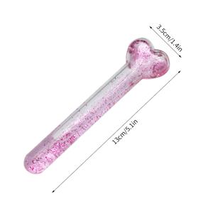 TEMU 얼굴 및 눈 피부 관리용 유리 아이스 웨이브 볼, 수동 마사지 도구, 향기가 없으며 전기나 배터리가 필요하지 않음, 사랑 디자인