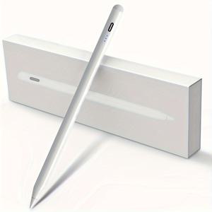 TEMU 9대 및 10대 iPad와 호환되는 업그레이드된 , 팔姆 거부 및 틸트 기능을 갖춘, for Ipad Pro 11/12.9 3Rd/4Th/5Th Gen에 적합한 빠른 충전 펜, for Ipad Mini 5/6, for Ipad 6/7/8, for Ipad Air 3/4/5, 2018년부터 2024년까지의 iPad와 호환됩니다.