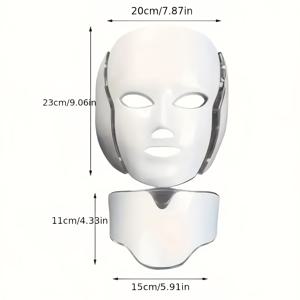 TEMU 조절 가능한 스트랩이 있는 7색 얼굴 & 목 미용 마스크 - USB 충전식, 36V 안전 작동, 그녀를 위한 이상적인 발렌타인데이 선물, 친구 및 여성용 도구, 모던 , 세련된 디자인, 내구성 있는 구조