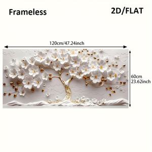 TEMU 2D 플랫, 23.62인치*47.24인치/60cm*120cm 프레임리스 모던 골든 캔버스 포스터 - 침실 및 거실 장식용 Cuadros (액자 없음)