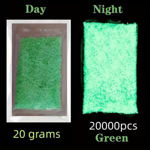 TEMU 20000개 발광 모래 가루, 형광 슈퍼루미네센트 입자, 각 20g, DIY 소원 병, 파티 장식, 어항, 보석 주조 용품, 어두운 곳에서 빛나는