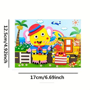 TEMU 20개 수제 3D EVA 폼 스티커 퍼즐 세트 - 생동감 넘치는 컬러풀 DIY 공예 키트 | 할로윈 & 크리스마스 선물에 이상적 | 어린이와 성인 모두를 위한 재미