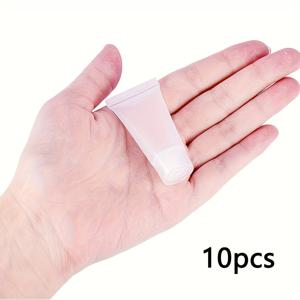 TEMU 10개 5ml 리필 가능한 빈 튜브 병, 스크류 캡이 있는 화장품 용기, 로션, 샤워 젤, 샴푸, 페이셜 클렌저, 페이스 크림 등에 적합, 여행용 액세서리