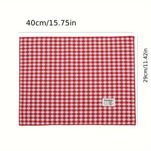 TEMU 1개 레트로 레드 체크무늬 테이블보 크리스마스 식탁 매트 코스터 음식 배치 배경 천 홈 데코|린넨