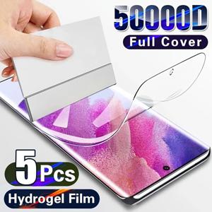 TEMU 5개 HD 하이드로겔 필름 삼성 갤럭시 S23 S24 S25 울트라 플러스 S21 S20 FE S22+ S10 S10+ S23+ 노트 20 울트라 10 플러스용, 소프트 스크린 보호 필름, 지문 인식 호환, 방지 스크래치, 방지 지문, 전체 커버리지