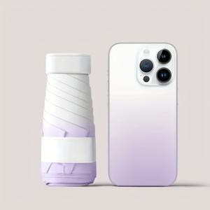 TEMU 세련된 가벼운 미니 골프 우산, 6개 리브, PE 손잡이, 스틸 프레임, 내구성 있는 직물, 햇빛을 차단하는 가벼운 여행용 우산, 여성 패션 선물, 커피 브라운, 스카이 블루, 그린, 그레이, 핑크, 퍼플, 노란색 중 7가지 색상으로 제공됩니다.