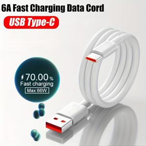 TEMU 14m-0.25m 초장 USB Type C 초고속 충전 데이터 케이블 66W 최대 고속 USB C 6A 모바일 폰 충전기 코드 Xiaomi Redmi 삼성 화웨이 OPPO VIVO Oneplus 폰 액세서리 범용 USB C 긴 연장선 모니터 Type-C 장치용