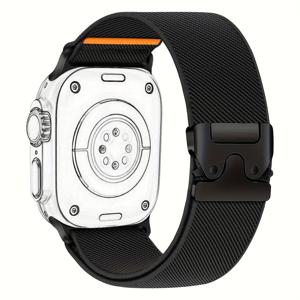 TEMU 애플워치 밴드용 스포츠 탄성 나일론 스트랩 여성/남성 40mm 42mm 41mm 38mm 44mm 46mm 45mm, 아이워치 시리즈 10/9/8/7/6/5/4/3/SE/Ultra/2세대 스마트워치 액세서리 교체용 나일론 팔찌|남자팔찌