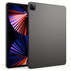 TEMU iPad Pro 12.9인치 2018/2020/2021/2022용 슬림 디자인 매트 실리콘 보호 커버, A2764/A2437/A2379/A2461(블랙)