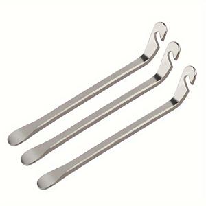 TEMU 3pcs 내구성이 뛰어난 스테인레스 스틸 자전거 타이어 레버 - 자전거, 스쿠터 및 오토바이용 편리한 타이어 교체 야외 사이클링 도구, 휴대용 타이어 수리 키트와 휴대용 가방